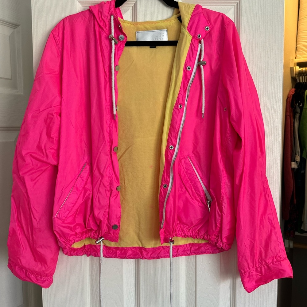 Vibrant Pink Windbreaker Jacket